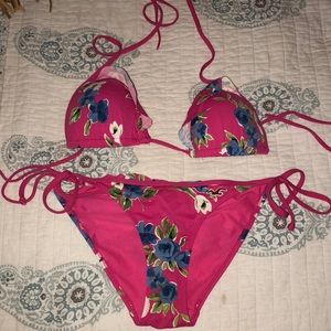 Hollister Pink Flower Bikini